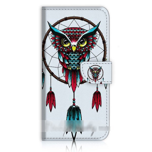 iPod touch 5 6 ふくろう フクロウ 梟 ドリームキャッチャー スマホケース 充電ケーブル フィルム付拍卖