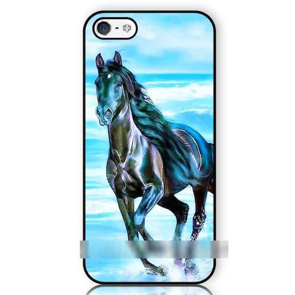iPhone 11 Pro アイフォン イレブン プロ 馬 ウマ 海岸 ビーチ アートケース 保護フィルム付拍卖