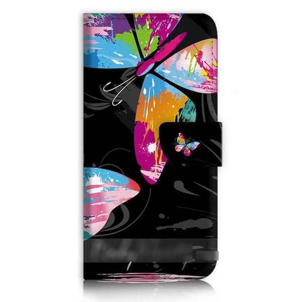 iPhone 5S 5C SE 蝶 チョウ スマホケース 充電ケーブル フィルム付拍卖