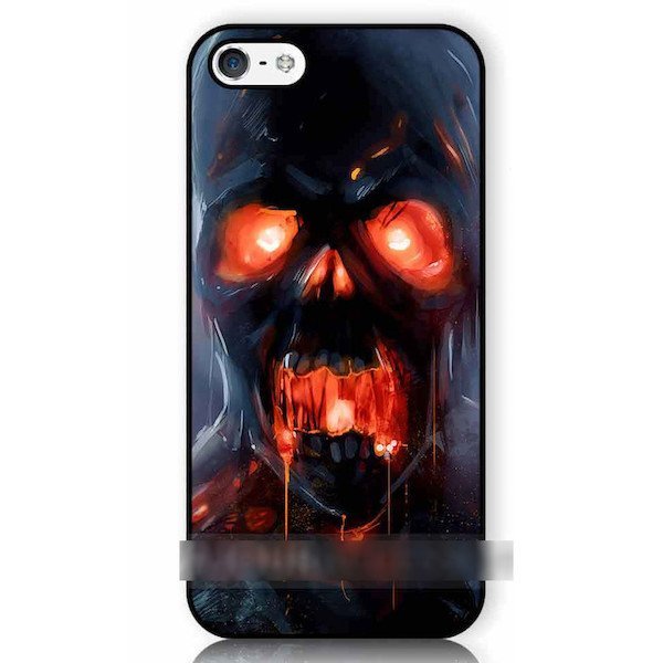 iPhone 6 6S Plus スカル 骸骨 ドクロ ホラー アートケース 保護フィルム付拍卖