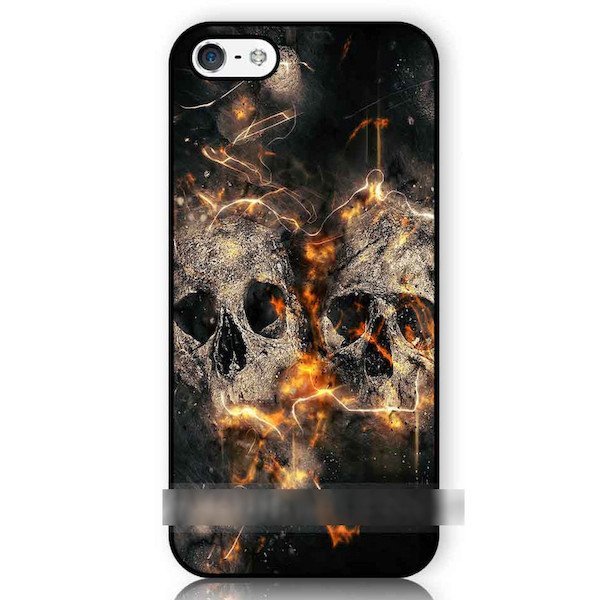 iPhone 6 6S Plus スカル 骸骨 ドクロ アートケース 保護フィルム付拍卖