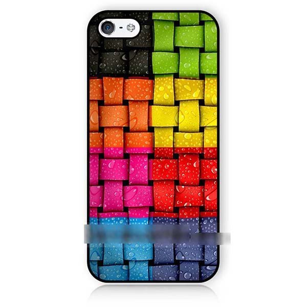 iPhone6 6S編込 イントレチャート柄アートケース 保護フィルム付拍卖