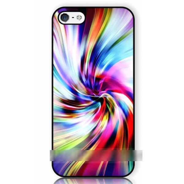 iPhone 11 Pro アイフォン イレブン プロ 虹 レインボー 渦巻き 抽象画 アートケース 保護フィルム付拍卖