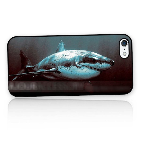 iPhone 7 Plusサメ鮫シャークアートケース 保護フィルム付拍卖