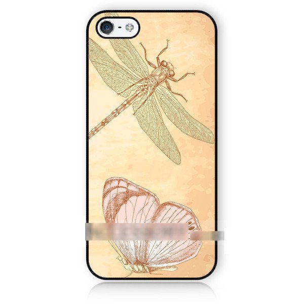 iPhone 5Cトンボ チョウ蝶 アートケース 保護フィルム付拍卖