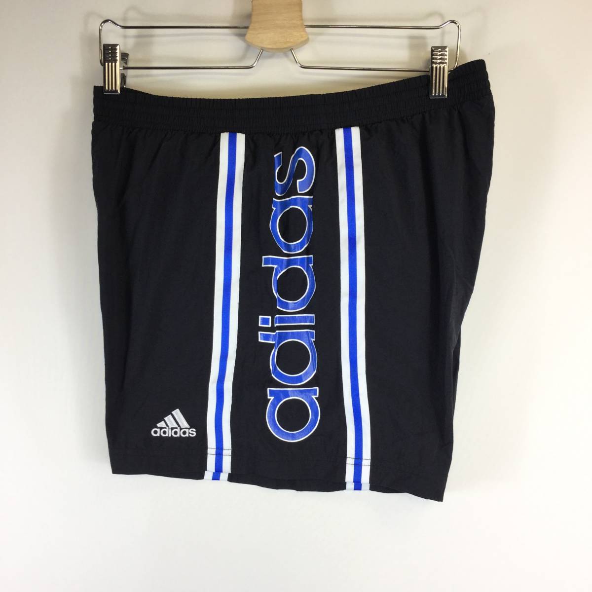 アディダス adidas 90s ナイロンハーフパンツ スイムショーツ ブラック Oサイズ拍卖