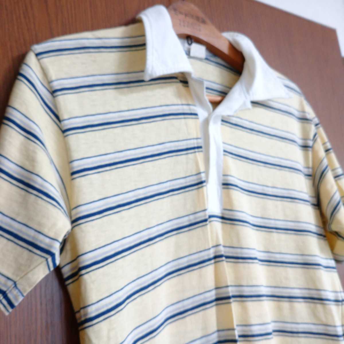 日本製 WAREHOUSE ポロシャツ クリーム M拍卖