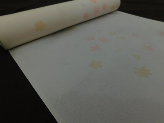 〔楽布特選〕P18807 正絹パレス友禅襦袢 新品反物 オークション t拍卖
