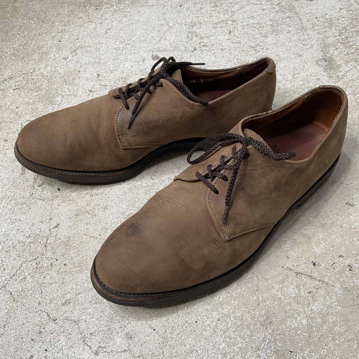 ☆送料無料☆Allen edmonds☆Yale☆ヌバックレザーダービーシューズ☆USA製☆26.5cm☆g22拍卖