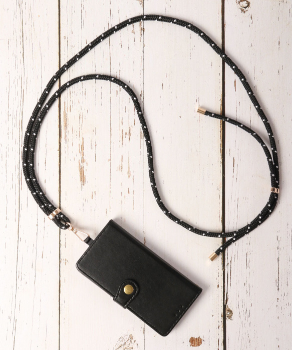 長さ調整機能付き クライミング ロープ スマホ ショルダーストラップ 全22色のColor 02ブラックxホワイト KTS-5001BW 18%値下げ拍卖