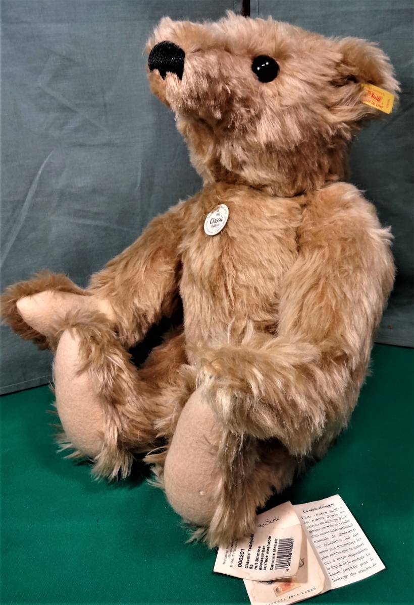 【タグ付き】 シュタイフ 1903 クラシック テディベア 55 000201 Steiff Classic Teddy Bear 55 モヘア ドイツ製●1530 拍卖