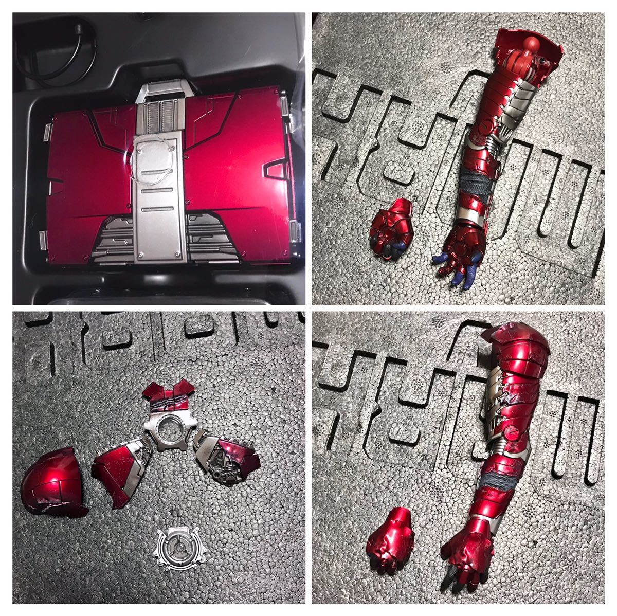 スーツケース バトルダメージ版パーツ 再生産分 アイアンマン2 ムービー・マスターピース ダイキャスト アイアンマン マーク5 DIECAST拍卖