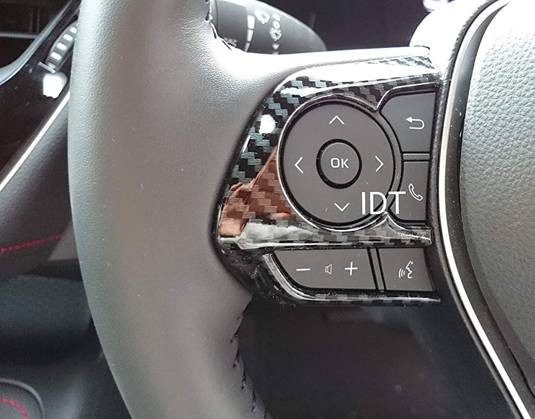 新型 80系 ハリアー ステアリングガーニッシュ カーボン ハンドルカバー スイッチ トリム インテリアパネル ハンドルカバー拍卖