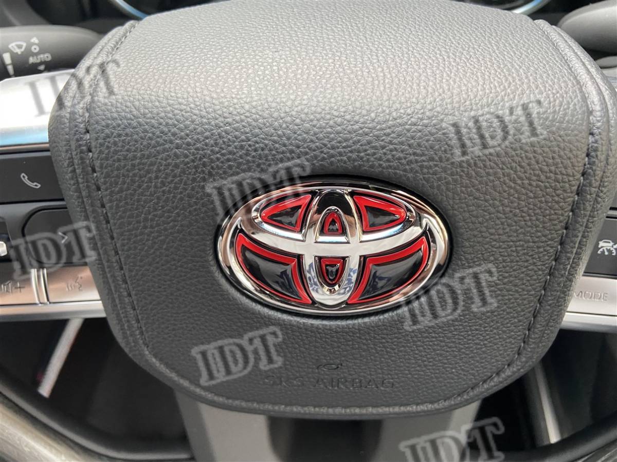 カローラルミオン NZE ZRE150 ステアリング エンブレム シート ステッカー ハンドル 内装 ヒートレッド 赤 3D拍卖