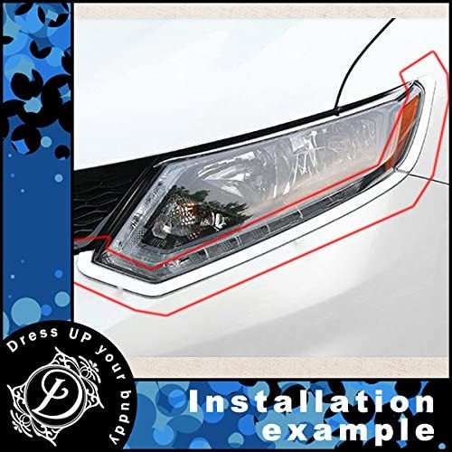 日産 エクストレイル XTRAIL T32 前期 クローム メッキ ヘッド ライト リム アンダー アイライン ガーニッシュ フロント カスタム パーツ拍卖