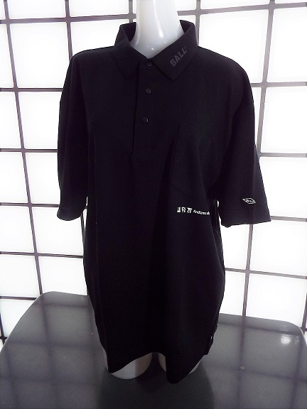 ボール 52244 黒ポロシャツ Mサイズ 天竺 ポリエステル65%,綿35% 半袖 Bigシルエット 新品 BALL拍卖