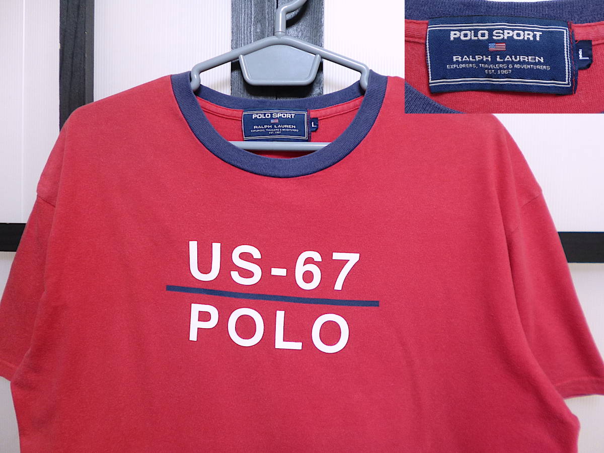 90s ポロスポーツ US-67 プリント Tシャツ / 90年代 ラルフローレン POLO SPORT RALPH LAUREN T-Shirt拍卖