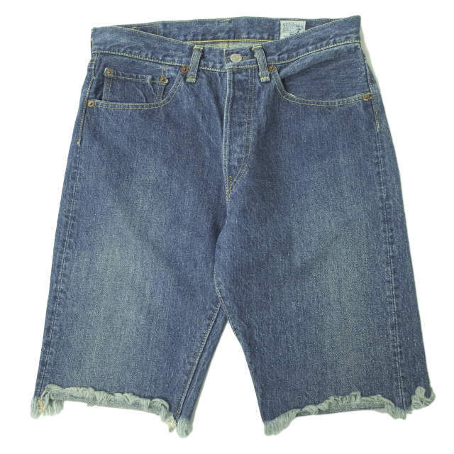 orslow オアスロウ 日本製 デニムユーズド 7105 カットオフデニムショーツ S(1) インディゴ ジーンズ ショートパンツ ボタンフライ g6456拍卖