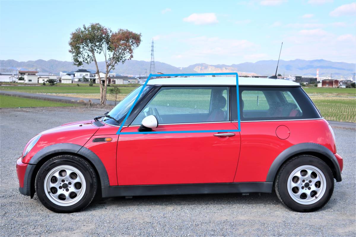 H17 (2005) GH-RA16 R50/R53/RF16/RH16/RE16 BMW MINI ミニクーパー 2WD CVT 純正 左側ドア 助手席ドア ガラス ウインドー 窓 / 43R-00049拍卖
