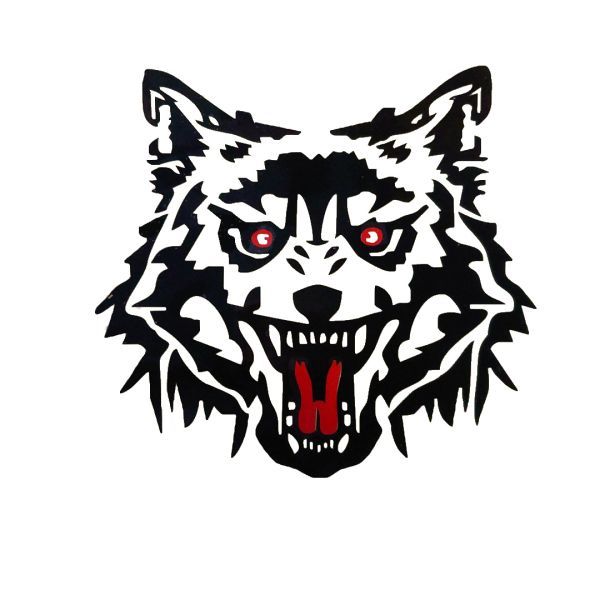 シール 車 カーステッカー 狼 ウルフ 防水 黒 ブラック 目白【2枚】デカール バイク ウォールステッカー拍卖