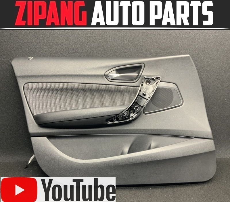 BM106 F20 1A16 118i スタイル 後期 左フロント ドア トリム/内張り ◆合皮/ブラック ▲取っ手部化粧パネル欠 【動画有り】○ ★即決★拍卖