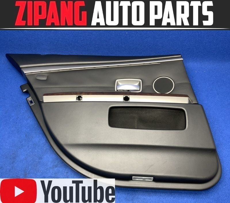 BM110 E65 HK40 740i 後期 本革 左リア ドア トリム/内張り ◆黒革/ブラック 【動画有り】○ ★即決★拍卖