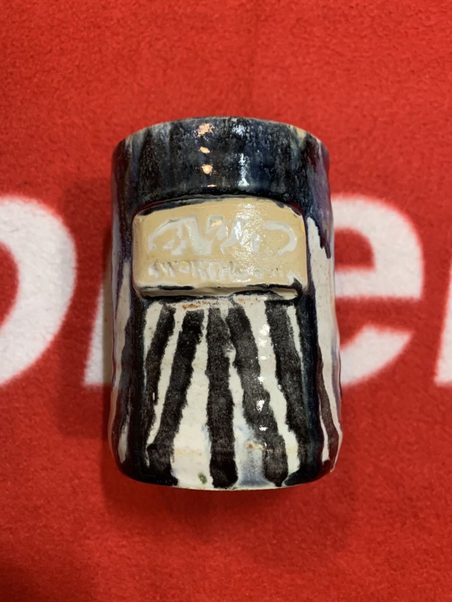 新品 4WD 4WORTHDOING Aaron エーロン アート 作品 湯呑み supreme シュプリーム box ステッカー 付き 7拍卖