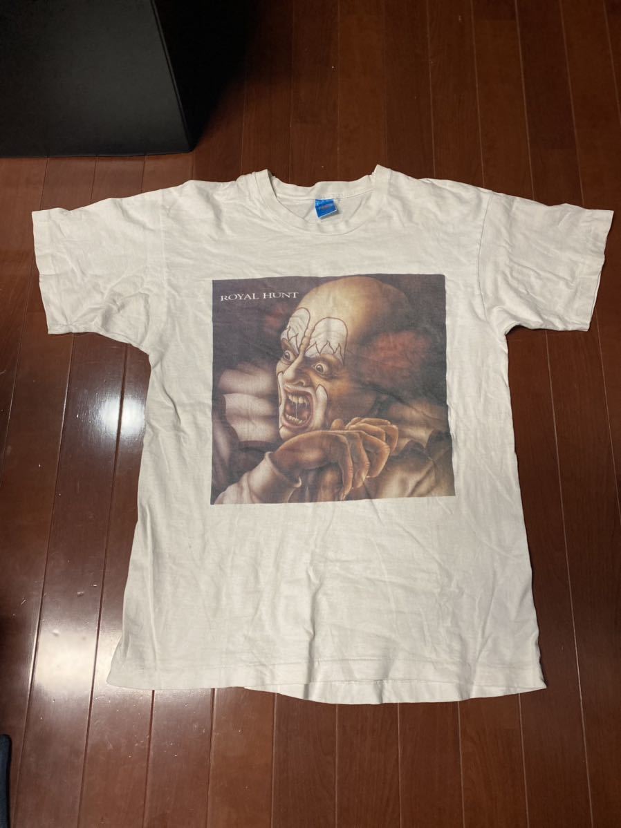 90'S 当時物 ROYAL HUNT Tシャツ ヴィンテージ サイズL バンドT USA製 ロイヤルハント Tシャツ シングルステッチ 拍卖