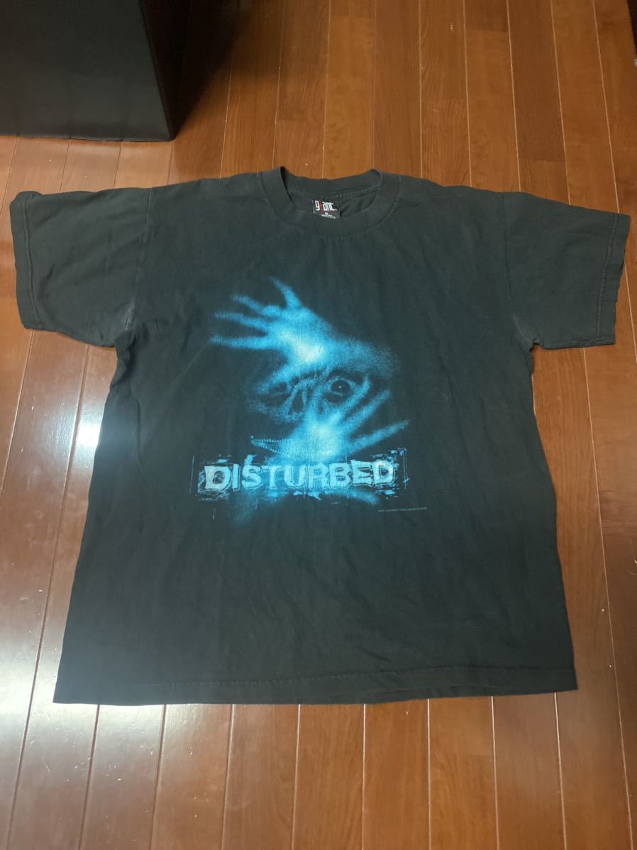 00'S 当時物 Disturbed Tシャツ ヴィンテージ バンドTシャツコピーライト USA製 レッチリ サイズXL giantタグ 拍卖