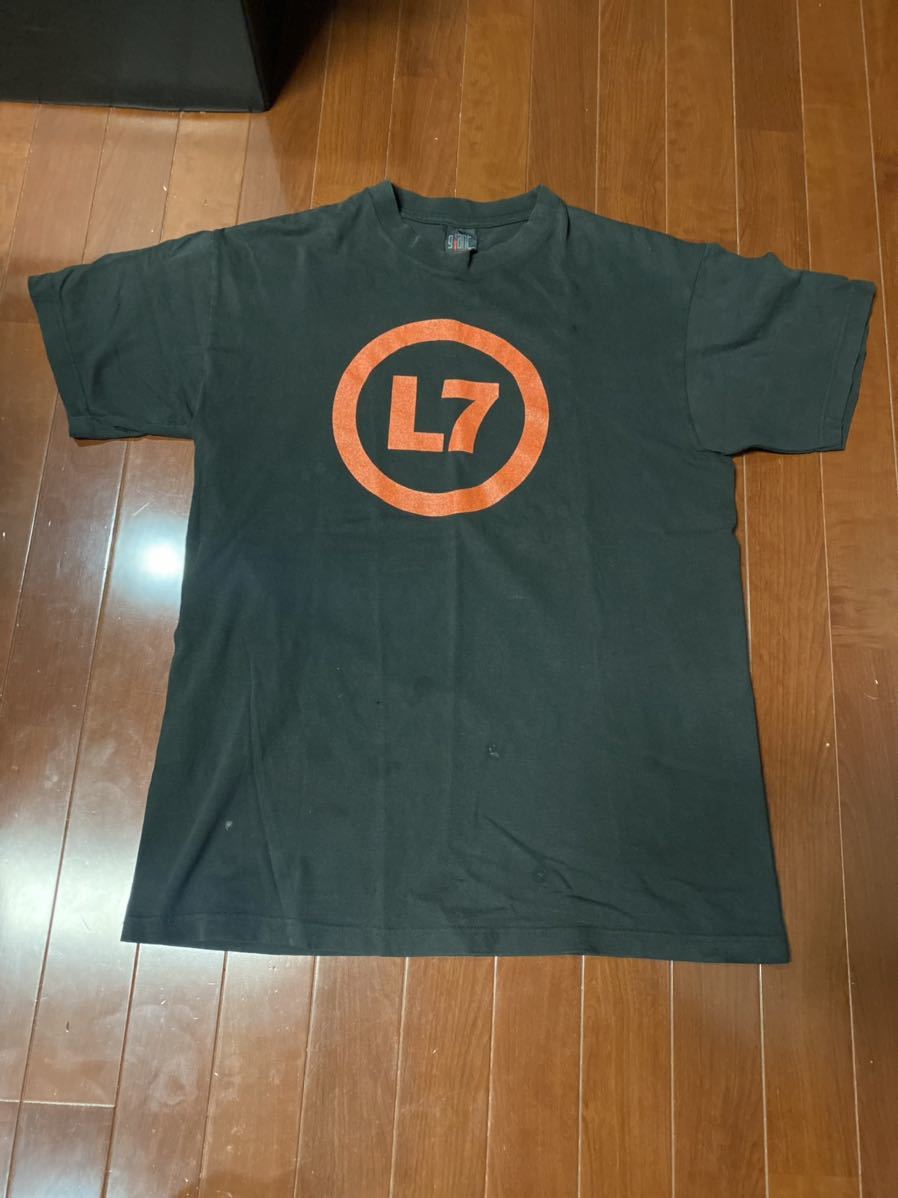 90'S 当時物 L7 Tシャツ ヴィンテージ バンドTシャツ エルセブンTシャツ サイズL 拍卖