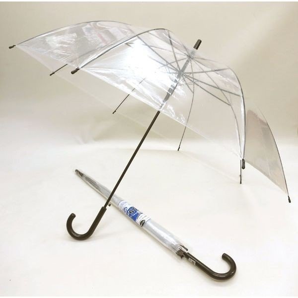 ビニール傘 ジャンプ式 POE 特大サイズ 親骨65cm 直径109cm 黒取っ手 #408x48本セット/ /代金引換便不可拍卖