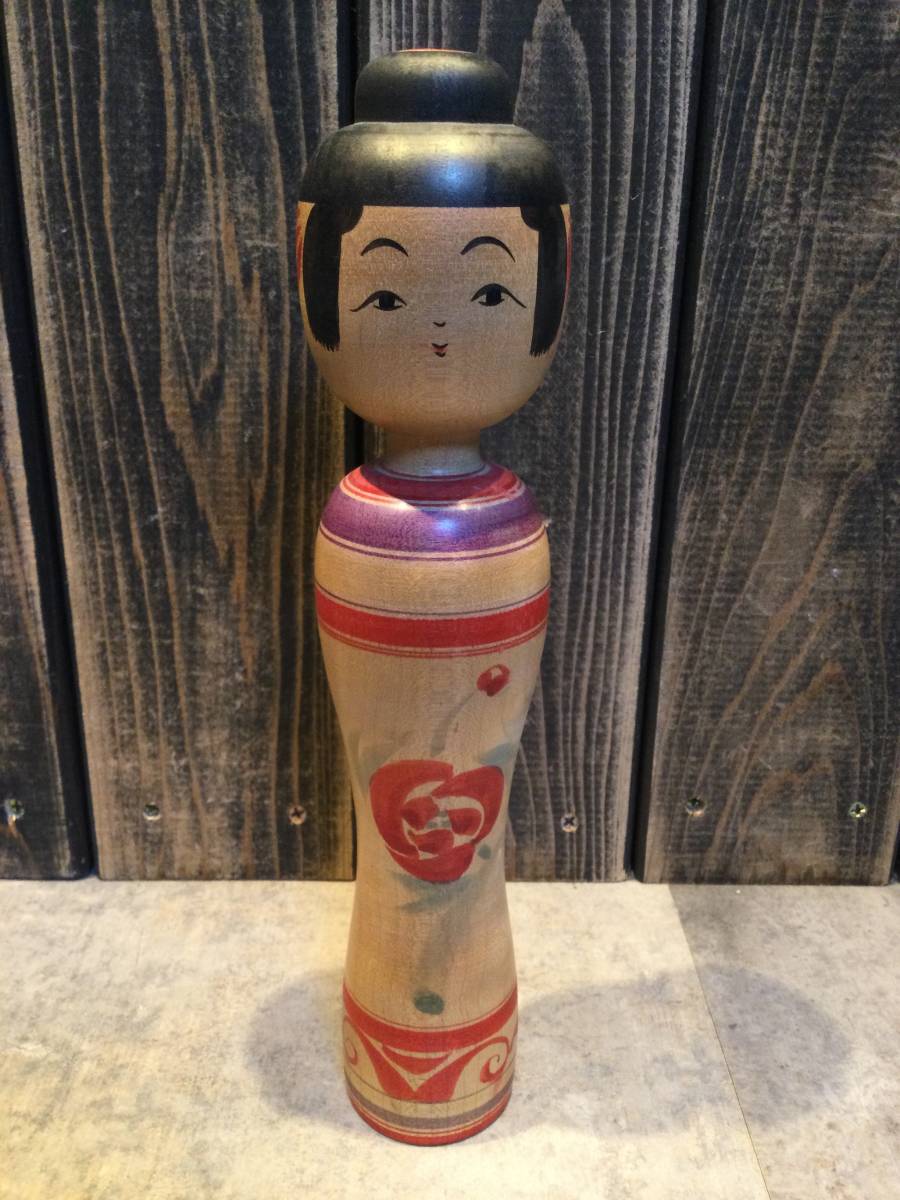 伝統 こけし 青森県津軽 温湯伝統こけし 小島俊幸 伝統工芸品 オブジェ ディスプレイ 置物 日本人形拍卖