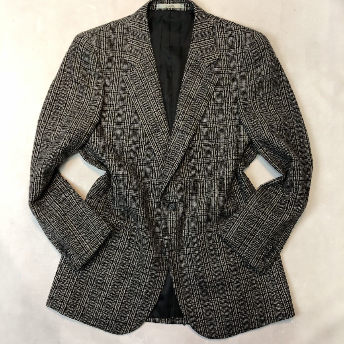 新品しつけ付き OAKLAND オークランド東京 2Bシングルジャケット 本台場仕立てサイズM L サイドベンツ総裏 グレー系 ゴルフジャケット拍卖