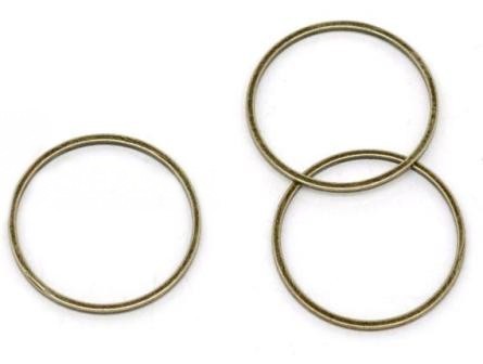 リングパーツメタル製コネクターアンティークブロンズスタイル外径20mm 10個拍卖