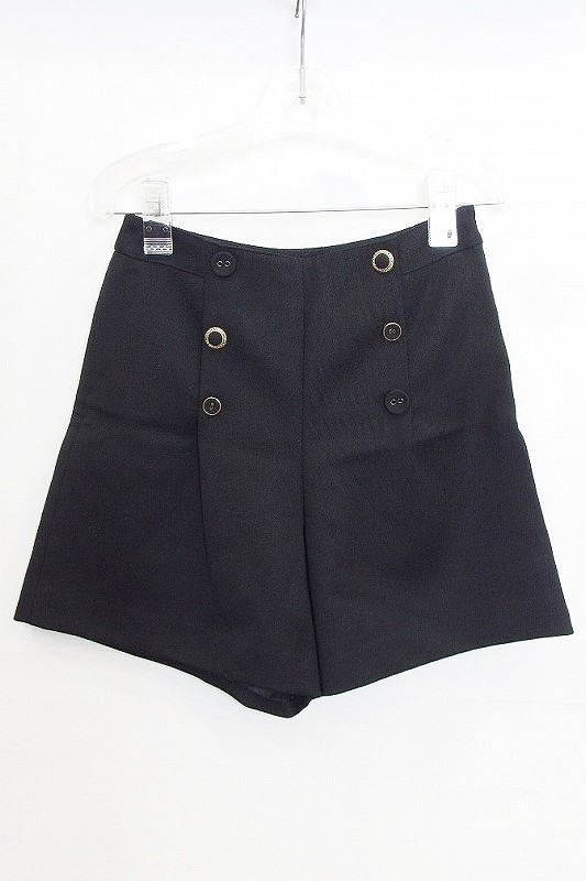 LULU ON THE BRIDGE ルルオンザブリッジ ウール キュロットスカート ミニ ブラック拍卖