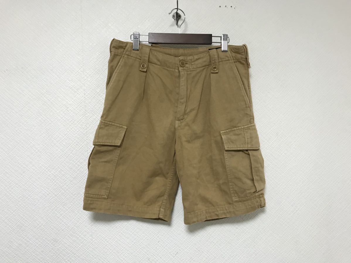 本物グリーンgreenコットンカーゴハーフショートパンツメンズミリタリーアメカジサーフカーキ2M日本製拍卖