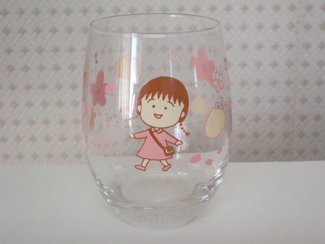 キリン 午後の紅茶 非売品◆ちびまる子ちゃん グラス◆さくらももこ◆さくら と もも こっぷ拍卖