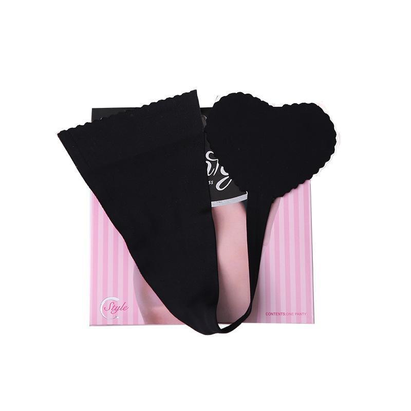 F-32.匿配 フォロー割 貼るパンティ レディース ブラック M拍卖