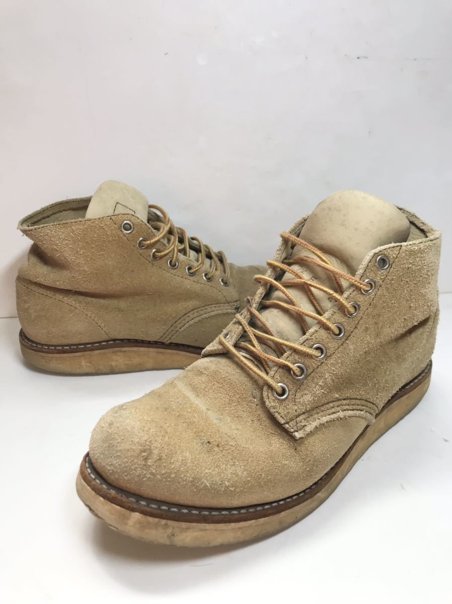 25.5cm★REDWING レッドウィング 8167 プレーントゥ 羽タグ ブーツ USA製 スウェード ヌバック拍卖