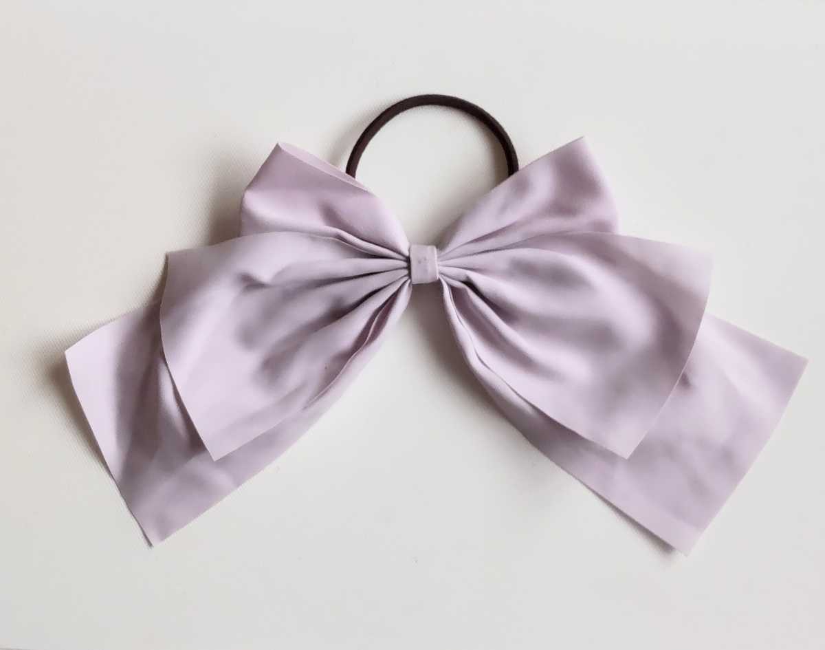 新品未使用 パープル系 リボン ヘアゴム ヘアアクセサリー拍卖