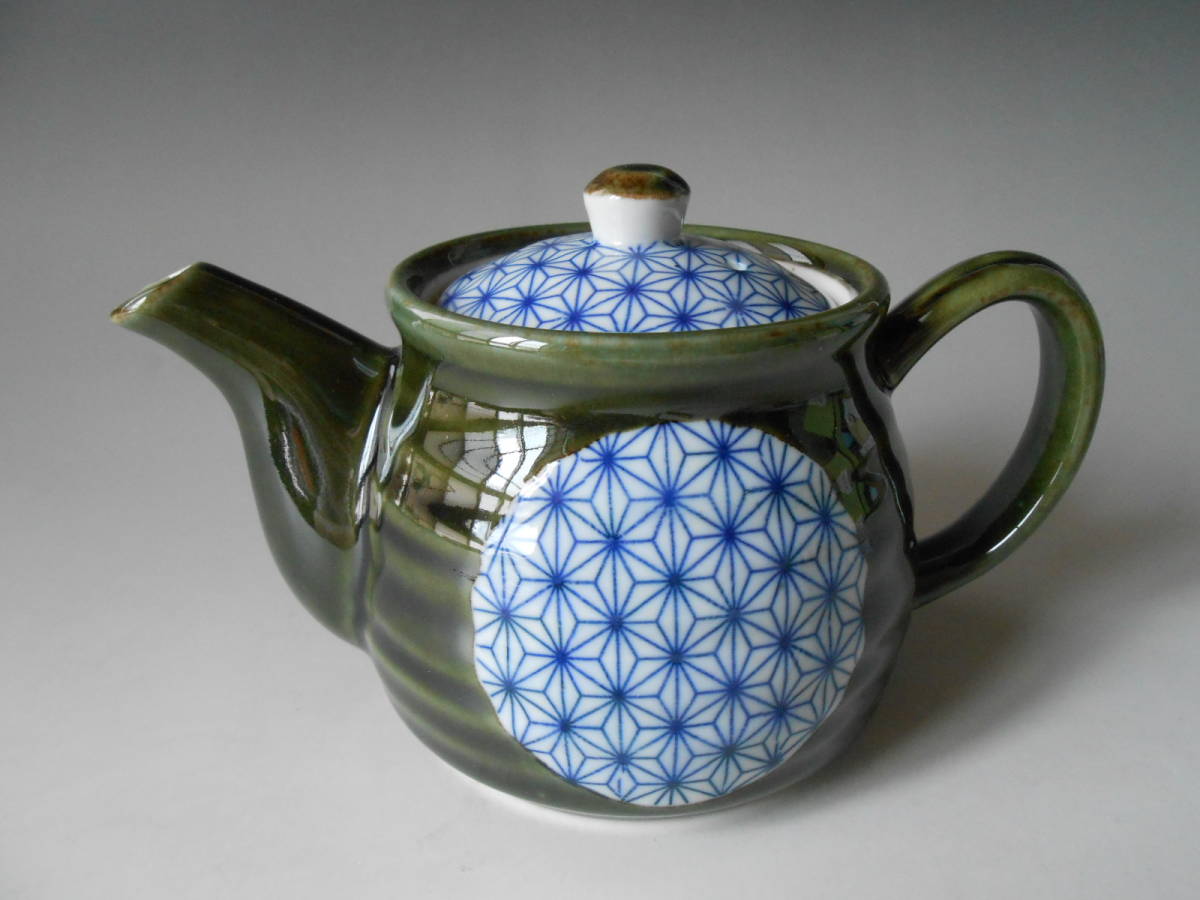 茶器! ☆織部丸紋ティーポット☆ L904 新品 紅茶 ミルク ラテ ギフト拍卖