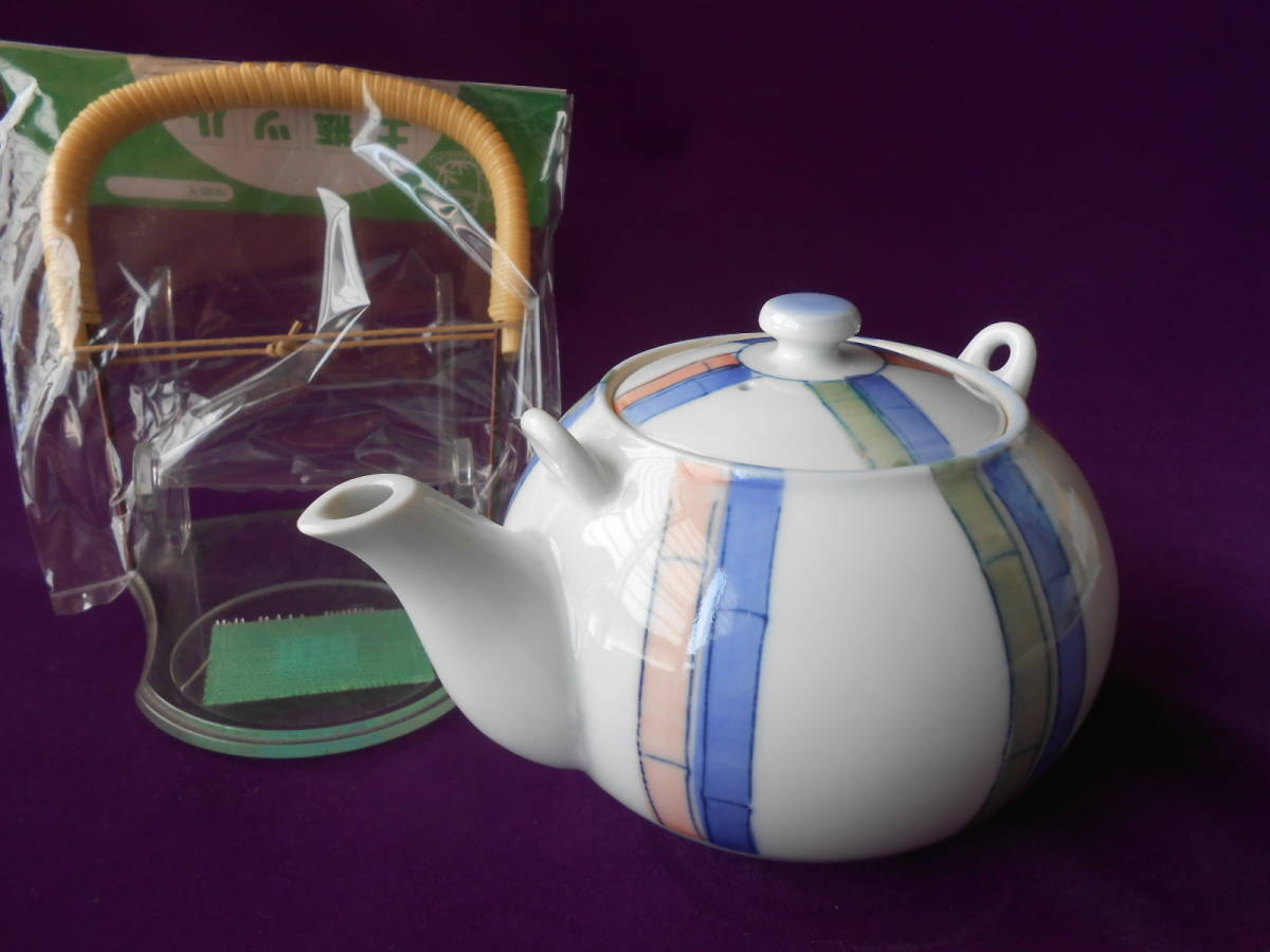 美濃焼! ☆竹十草土瓶☆ 未使用 湯呑 汲出 急須 ポット 煎茶日本茶 ほうじ茶 ギフト拍卖