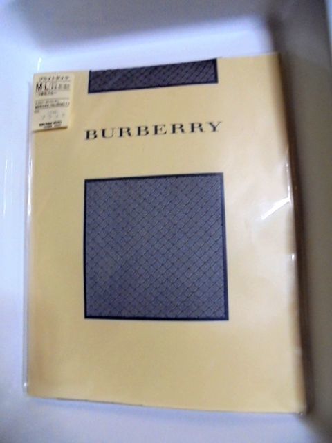 新品 BURBERRY バーバリー ブライトダイヤ ストッキング M~L ブラック 黒拍卖
