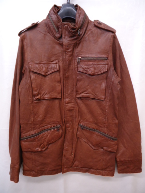 【KCM】jmc-turi-80★未使用品★【House of Blues/ハウスオブブルース】羊革 レザージャケット ブルゾン ブラウン サイズ 2拍卖