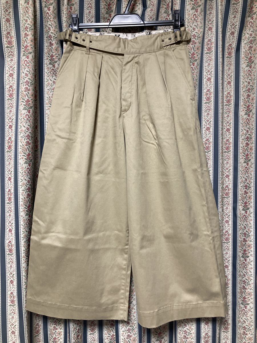 ヒステリックグラマー 2タックチノワイドパンツ ガウチョパンツ グルカパンツ ミリタリー チノパンツ クロップド ハイウエスト拍卖