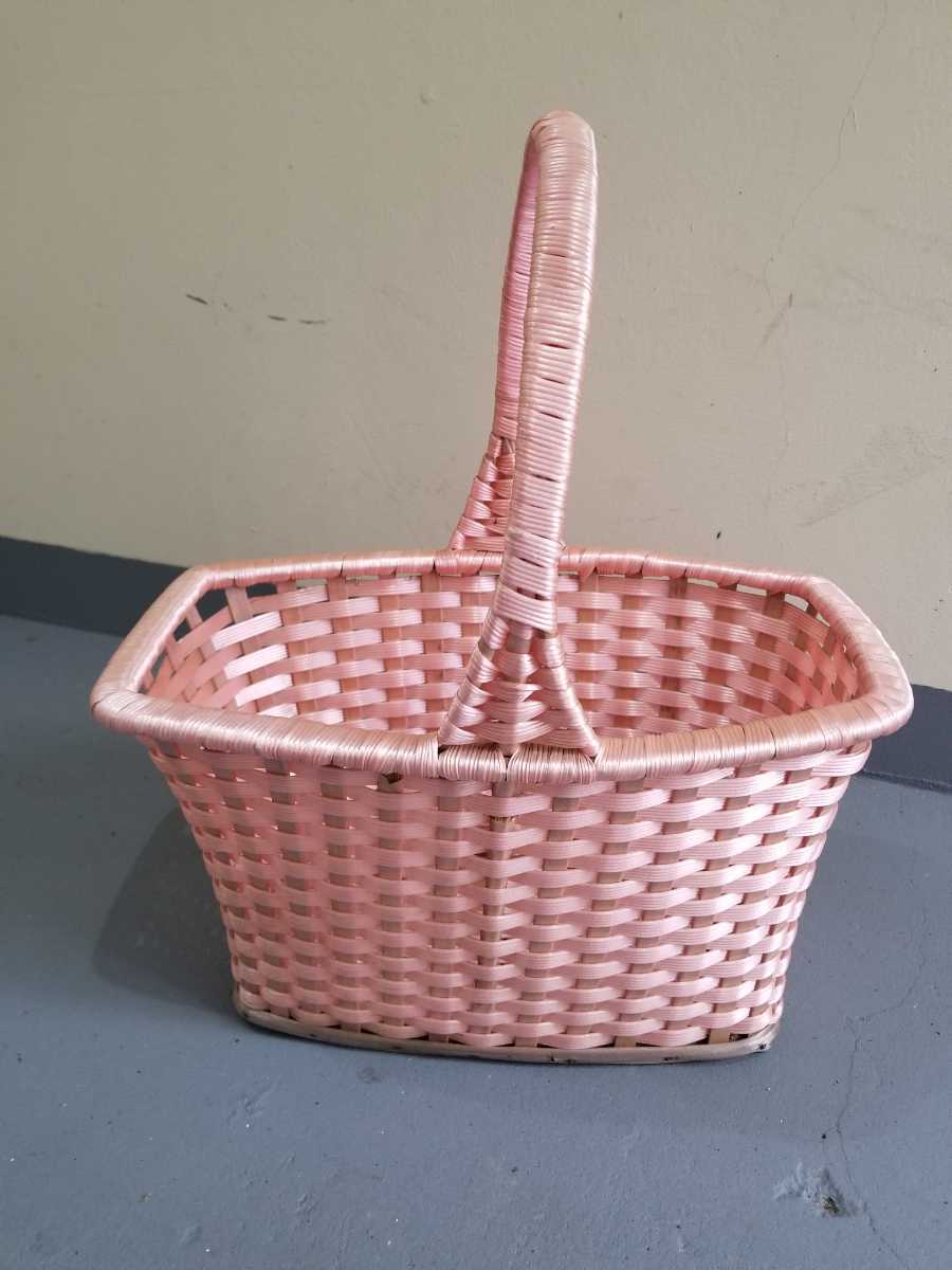 編み かご ヴィンテージ 古道具 昭和レトロ バスケット 拍卖