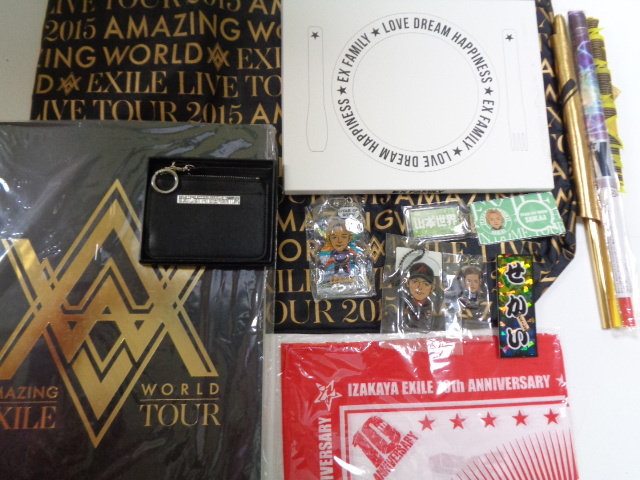d61-100【1円~】 EXILE グッズセット パンフレット・メラミンプレートセット 皿 スプーン フォーク・トートバッグ・タオルホルダー他拍卖