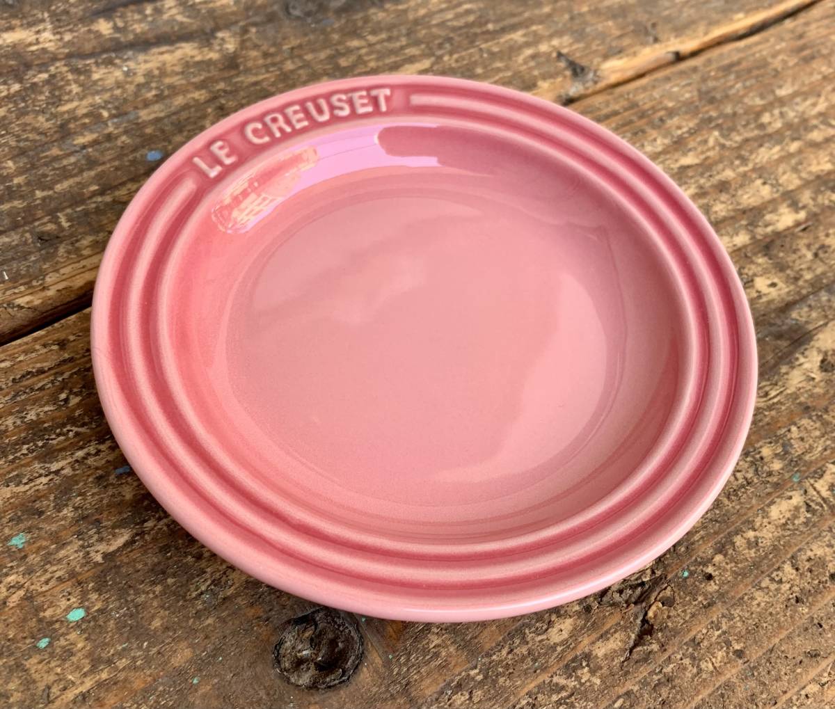 ★ハンドメイド★未使用★LE CREUSET★ルクルーゼ★ラウンド★プレート★15cm★ローズクォーツ★ストーンウェア★耐冷★耐熱★食器★皿★12拍卖
