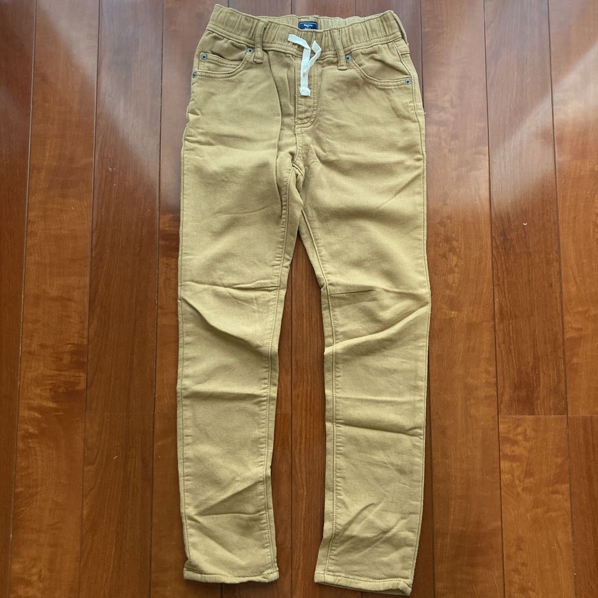 GAP・柔らか生地・ウエストゴム・スキニーパンツ・パンツ・ベージュ・140拍卖