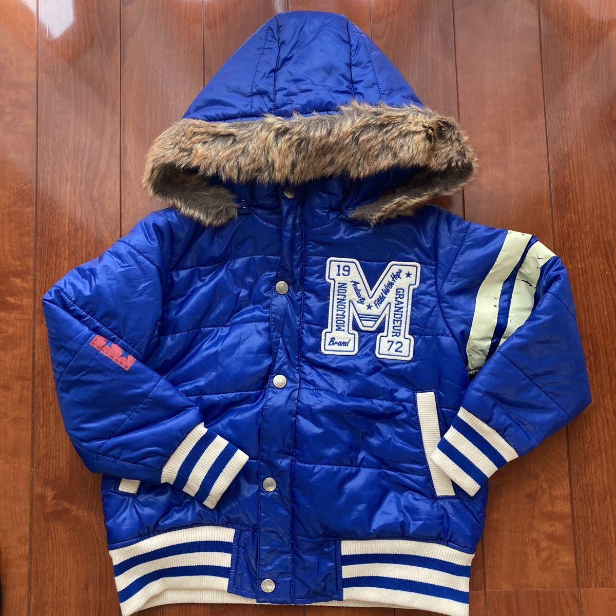 ムージョンジョン・中綿・ジャンパー・コート・ブルー・120拍卖